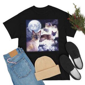 Funny Personalized Space Theme Cat Dog Portrait T-Shirt - Unique Pet Lover